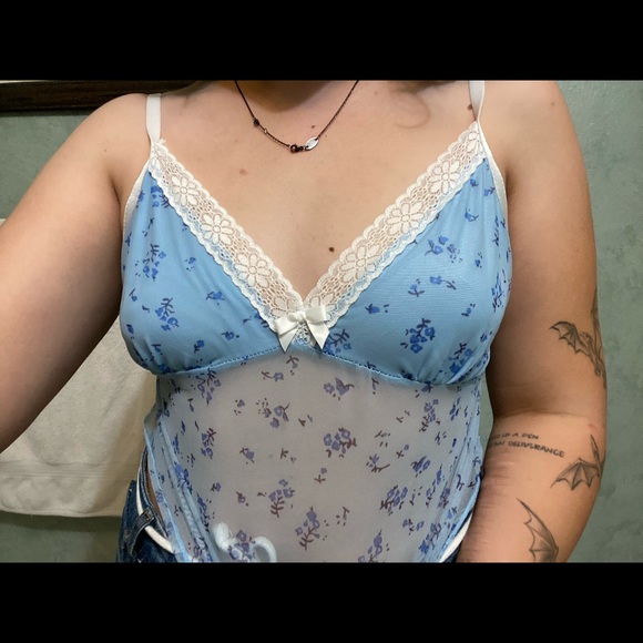 Cider Baby Blue Floral Tank, never worn. - Picture 2 of 3
